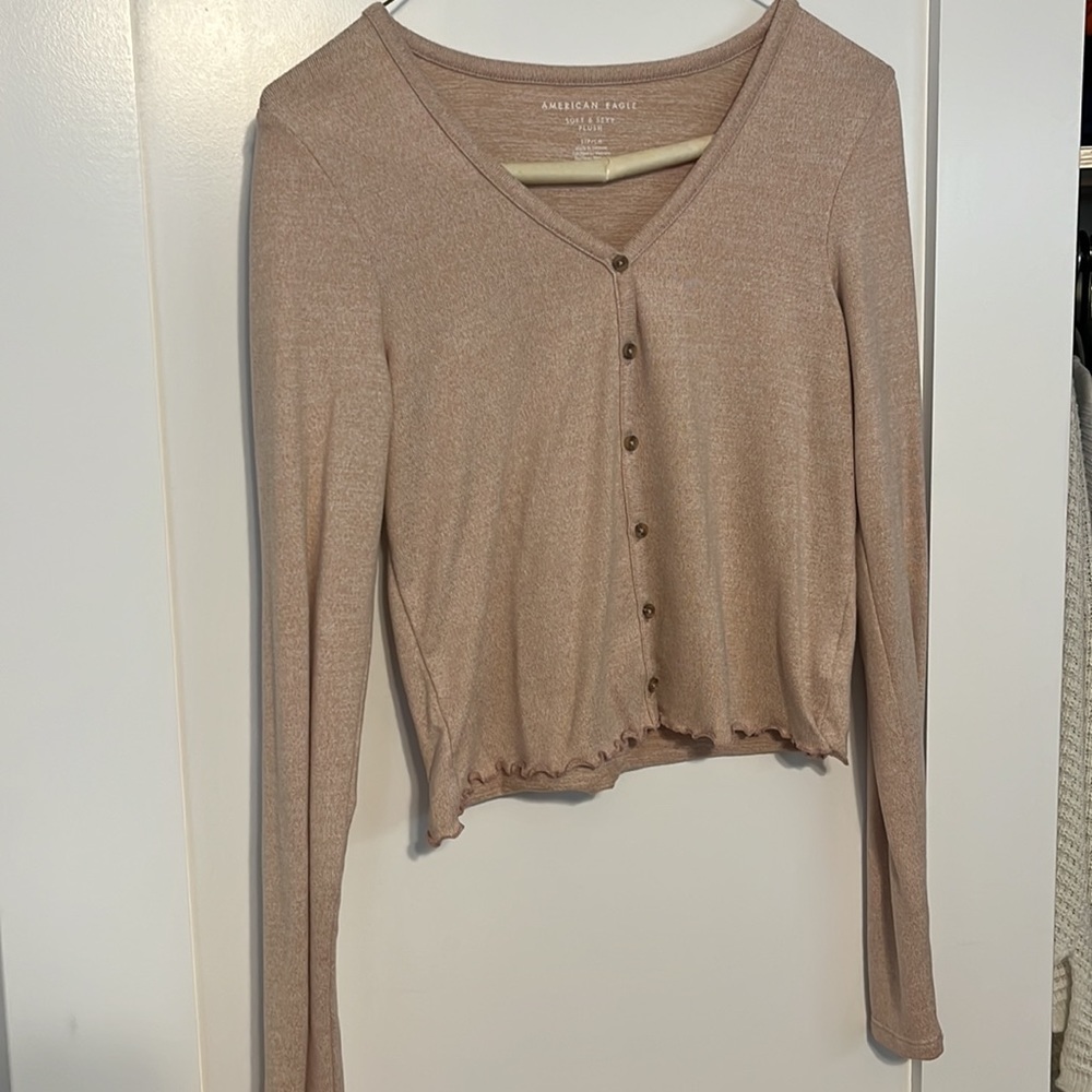 American Eagle Cropped Long Sleeve